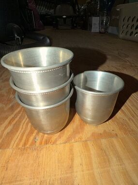 Set of 4 Salisbury Pewter mint julep cups.